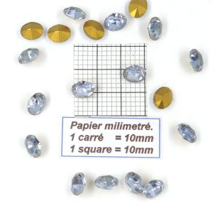 4100 10X8 AL - Piezas de cristal Swarovski ovaladas con fondo cónico 10x8MM ALEXANDRITE