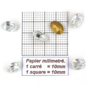 4120 14X10 C - Pieza de cristal Swarovski ovalada con fondo cónico 14X10MM CRYSTAL (transparente)