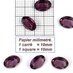 4120 18x13 A (u) - Swarovski crystal oval stone with conical back 18X13MM AMETHYST unfoiled (translucent)