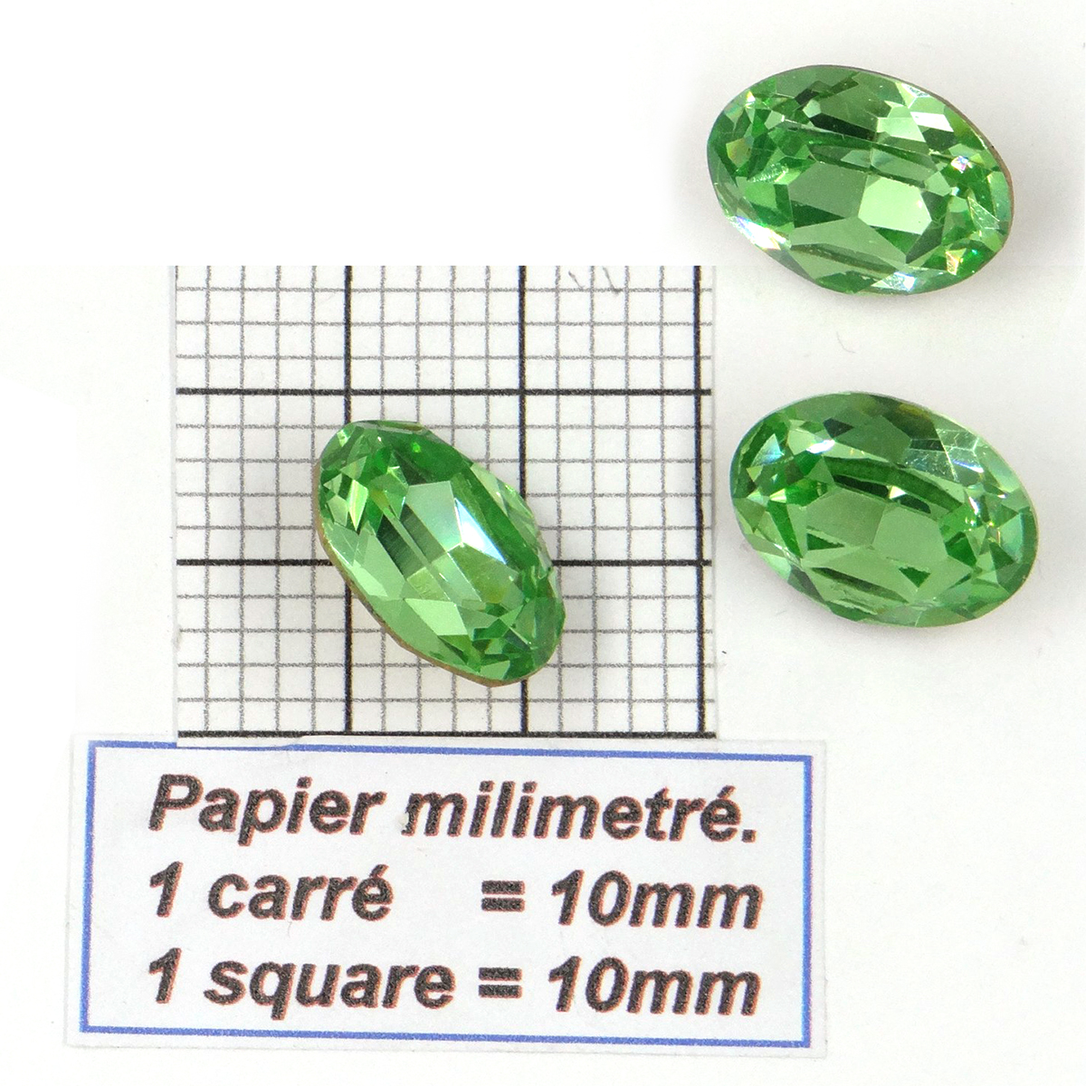 4120 18x13 P - Swarovski crystal oval stone with conical back 18X13MM PERIDOT