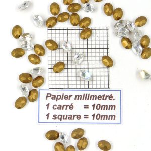 4120 7X5 C - Pieza de cristal Swarovski ovalada con fondo cónico 7X5MM CRYSTAL (transparente)