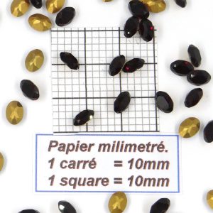 4120 7X5 G - Pieza de cristal Swarovski ovalada con fondo cónico 7X5MM GARNET