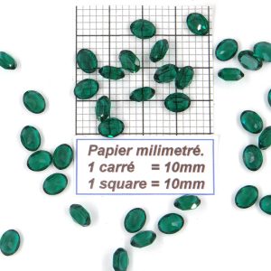 4120 8X6 E (u) - Pieza de cristal Swarovski ovalada con fondo cónico 8x6MM EMERALD sin recubrimiento (translúcido)