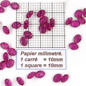 4120 8X6 F (u) - Pieza de cristal Swarovski ovalada con fondo cónico 8x6MM FUCHSIA sin recubrimiento (translúcido)