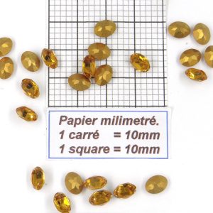 4120 8X6 T - Pieza de cristal Swarovski ovalada con fondo cónico 8x6MM TOPAZ