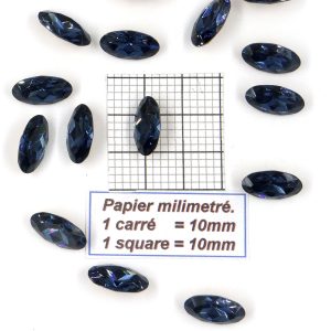 4123 16X8 M - Pieza de cristal Swarovski ovalada con fondo cónico 16x8MM MONTANA