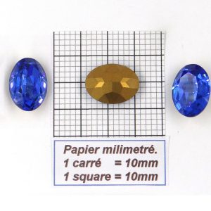 4140 20X15 SA - 1/6/12/24 Piedra de cristal Swarovski ovalada con fondo cónico 20X15MM ZAFIRO