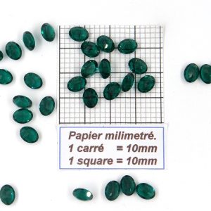 4140 8X6 E - 30/90/180 Piedra de cristal Swarovski ovalada con fondo cónico 8X6MM ESMERALDA