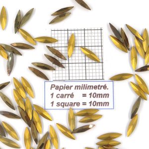 4200 15X4 COR - 12/24/48 Piedra de cristal Swarovski navette con fondo cónico 15X4MM COMET ORO