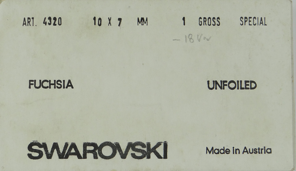 4320 10X7 F (u) * 12 Pierres cristal Swarovski goutte-poire fond conique 10X7 FUCHSIA unfoiled (translucide) – Image 2