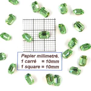 4600 10X8 P * 6/12/24/72 Piedra de cristal Swarovski octogonal con base cónica 10X8MM PERIDOTO