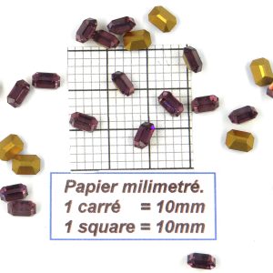 4600 7X5 A * 12/24/48/144 Pierre cristal Swarovski octogone fond conique 7X5MM AMETHYST