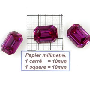 4610 20X15 F * 1/2/6 Piedra de cristal Swarovski octogonal con base cónica 20X15MM FUCSIA