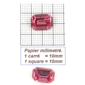 4610 20X15 R * 1/2/6 Piedra de cristal Swarovski octogonal con base cónica 20X15MM ROSA
