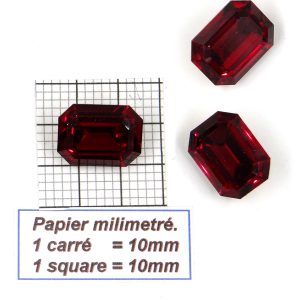 4610 20X15 S  * 1/2/6 Pierre cristal Swarovski octogone fond conique 20X15 SIAM