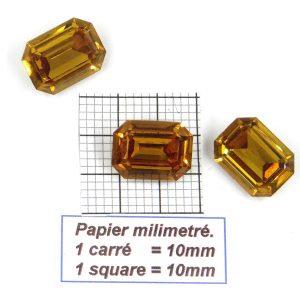 4610 20X15 T * 1/2/6 Piedra de cristal Swarovski octogonal con base cónica 20X15MM TOPACIO