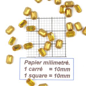 4610 7X5 T * 24/48/72 Piedra de cristal Swarovski octogonal con base cónica 7x5MM TOPACIO