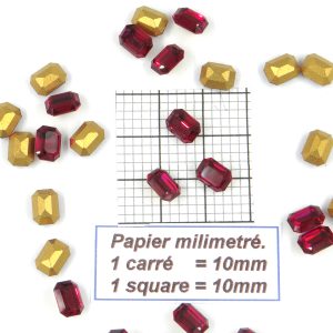 4610 8X6 RU * 12/24/48/144 Pierre cristal Swarovski octogone fond conique 8x6mm RUBY