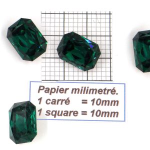 4622 18X13 E * 1/2/6 Pierre cristal Swarovski octogone fond conique 18X13mm EMERALD