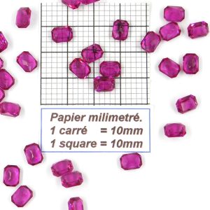 4622 8x6 F (u) * 12/24/48 Pierre cristal Swarovski octogone fond conique 8x6mm FUCHSIA unfoiled (translucide)