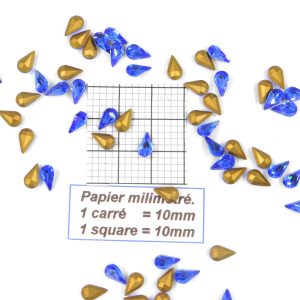 4300 8x6 SA * 24/72 Piedra de cristal Swarovski gota-pera con base cónica 8x6MM ZAFIRO